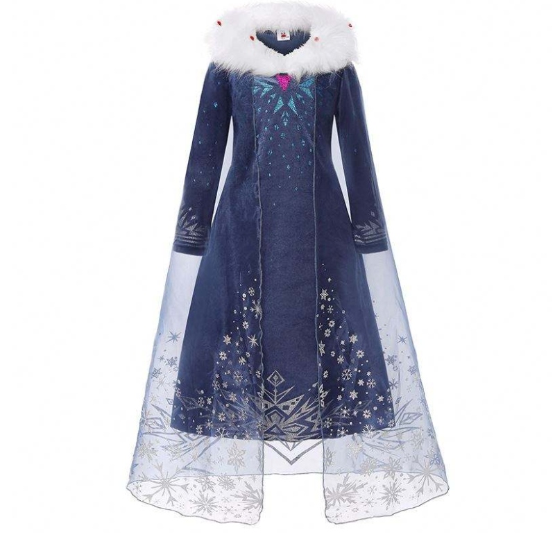 Baige European และ American Girls Elsa Anna Girl Princess Christmas Christmas Kids Winter Dress bx1736