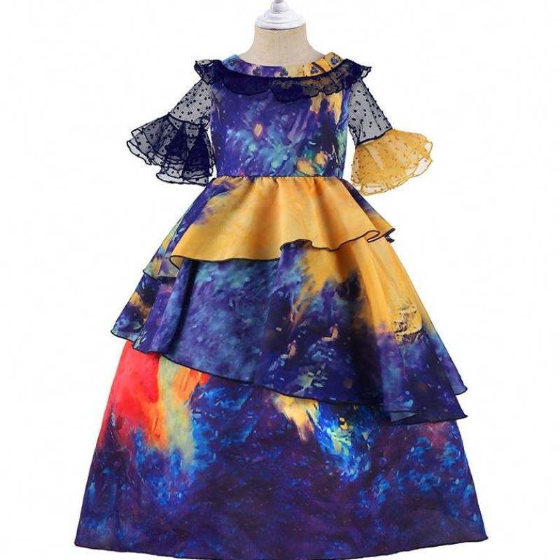MQAT 2022 Princess Encanto Mirabel Isabella เครื่องแต่งกายสีสันสดใสชุดวันเกิดคอสเพลย์ชุดแฟนซี