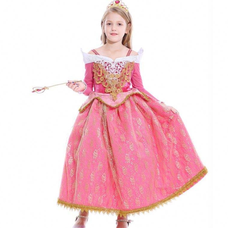 Baige Girls Dress Sleeping Beauty Princess Aurora Lace Dress Performance Performance