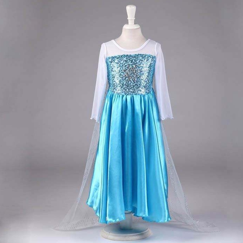 Baige ใหม่ Snow Frock Girls Dresses อุปกรณ์เสริมคอสเพลย์เครื่องแต่งกาย Elsa Dress Princess Party Dress