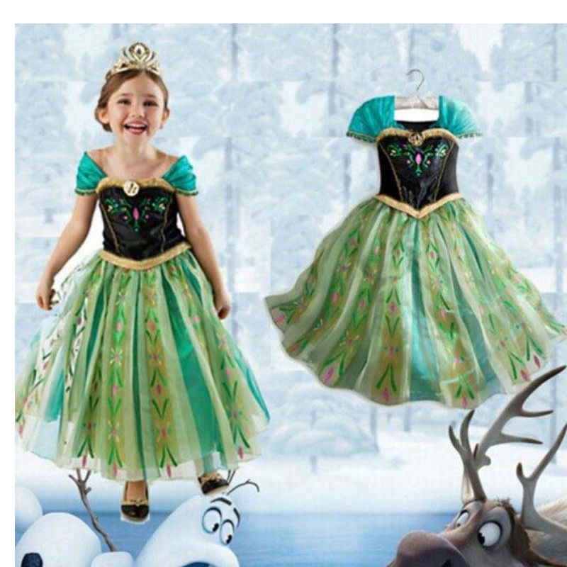 Elsa Wholesale Little Girl Party สวมชุดคอสเพลย์ Disny Princess Dress bxlsxb