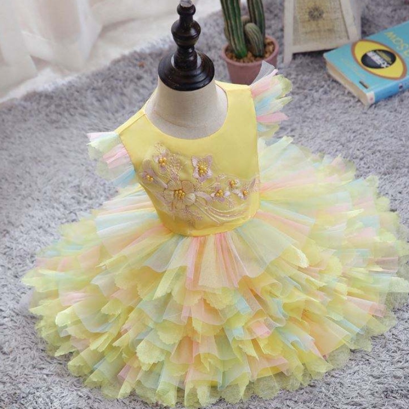 Baige Girls \\\\ \'ชุดสั้นบัลเล่ต์สีสันสดใสสาวใหม่ \\\\\' ชุดเจ้าหญิง Frock Design d0755