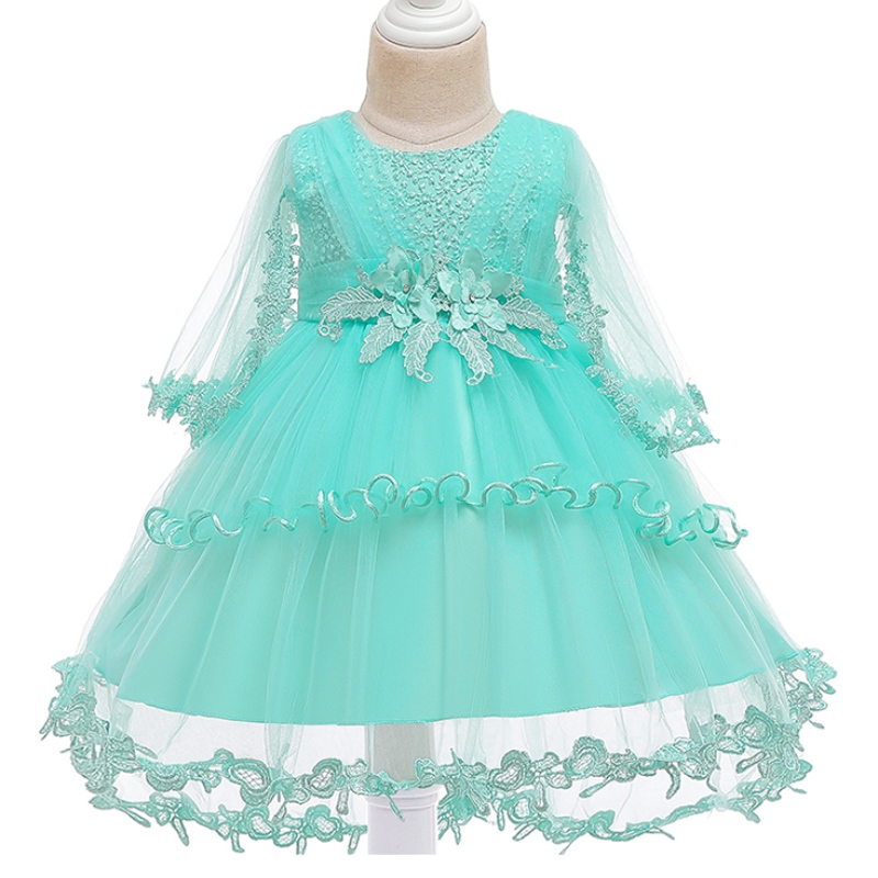 Ansoo Princess Flower Girl Dress Summer Tutu งานแต่งงานงานวันเกิดปาร์ตี้เด็กชุดสำหรับเด็กผู้หญิงเครื่องแต่งกายวัยรุ่น