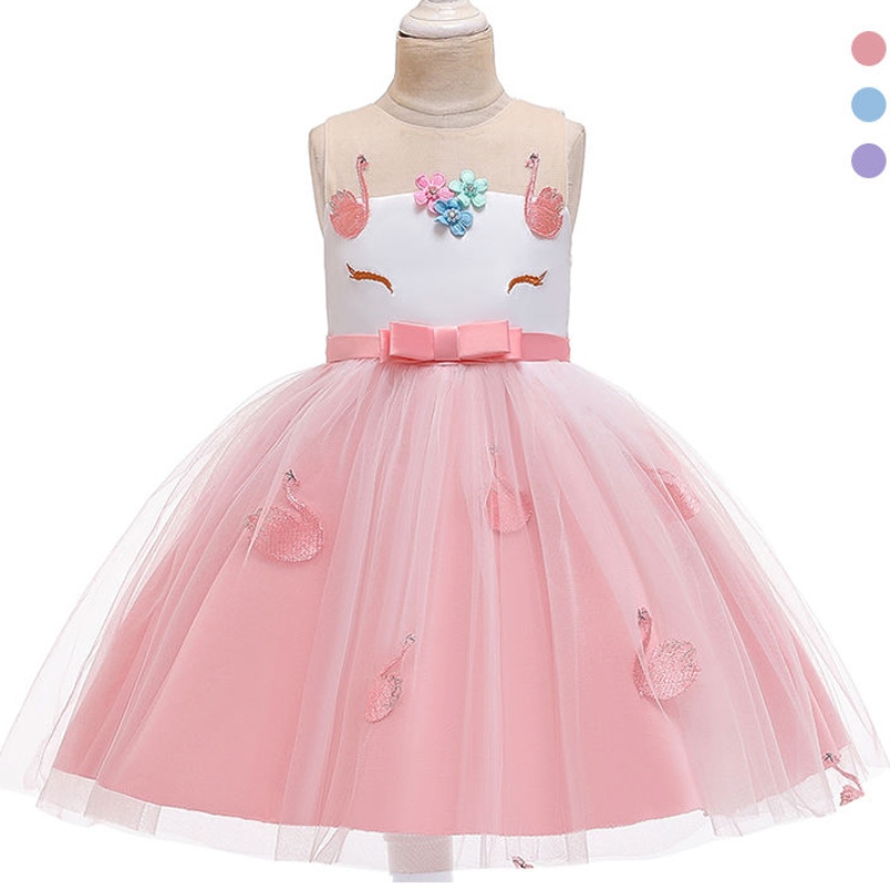 Ansoo Kids Girls Dresses Rainbow วันเกิดเจ้าหญิงชุดแขนเสื้อ Unicorn Tutu Princess Dress สำหรับเด็กผู้หญิงอายุ 12 ปี