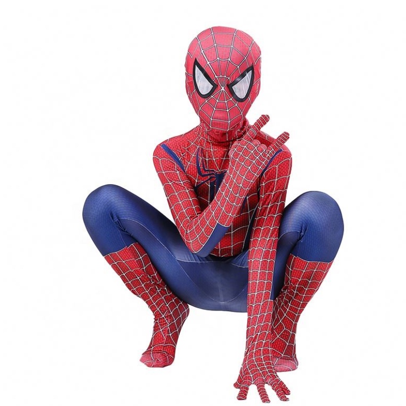 ซิปเซ็ท Halloween TV&movie superhero jumpsuit performance สวมใส่เครื่องแต่งกาย Spider-Man พร้อมหมวก