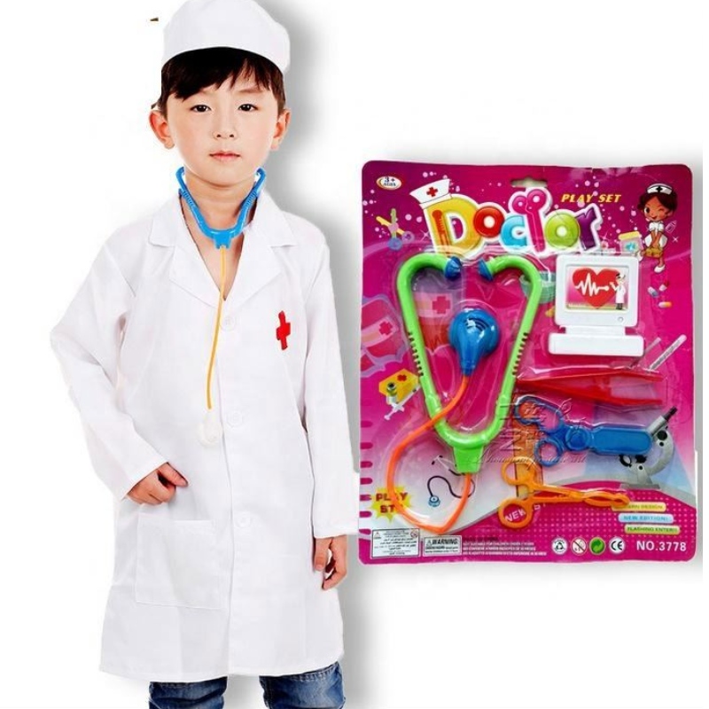 Rogeplay ศัลยแพทย์ Hot Lab Set Set Children อาชีพชุดเครื่องแบบชุดสูทชุดฮาโลวีนแพทย์ชุดคอสเพลย์คอสเพลย์และของเล่นสำหรับเด็ก
