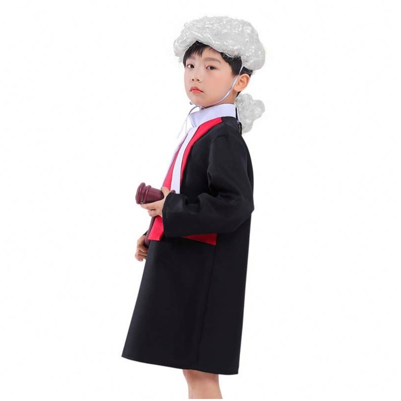 Halloween Kids Performance Cosplay Coats อนุบาลอาชีพผู้พิพากษา Robes Stage Party Dress ทนายความเครื่องแต่งกาย HCBC-007