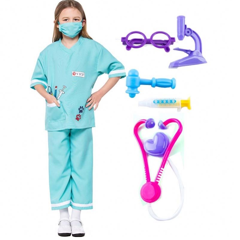 Dr Uniform Animal Doctor Veterinarian Pretend Play Dress Up Set Halloween Costumes พร้อมชุดแพทย์ HCBC-013