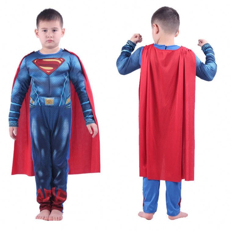 Halloween Cosplay Party ชุดแฟนซี Kids Super Hero Superhero กล้ามเนื้อเครื่องแต่งกายเด็ก Super Man เสื้อผ้า