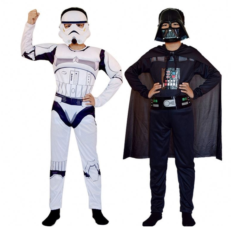 Trooper Skywalker คอสเพลย์เครื่องแต่งกายเด็กเด็กชายฮัลโลวีนคาร์นิวัลปาร์ตี้เสื้อผ้าเคปหน้ากาก