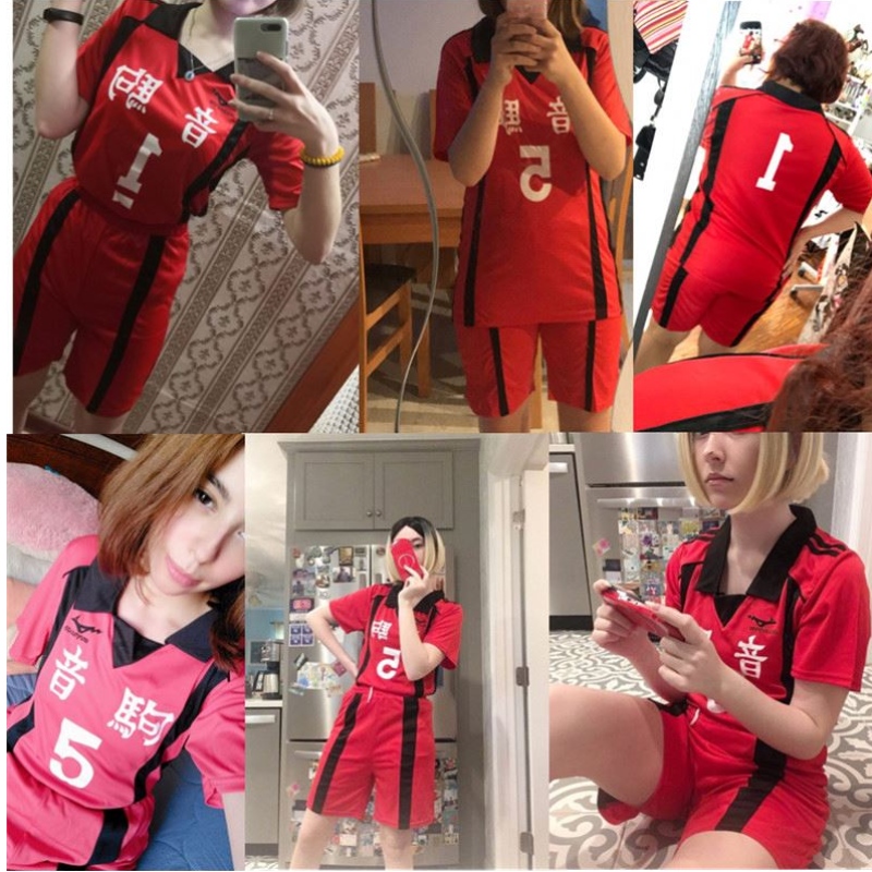 ผู้ใหญ่ Haikyuu Nekoma High School#5 1 Kenma Kozume Kuroo Tetsuro คอสเพลย์ Haikiyu Volley Ball Team Jersey Sportswear ชุดเครื่องแบบ